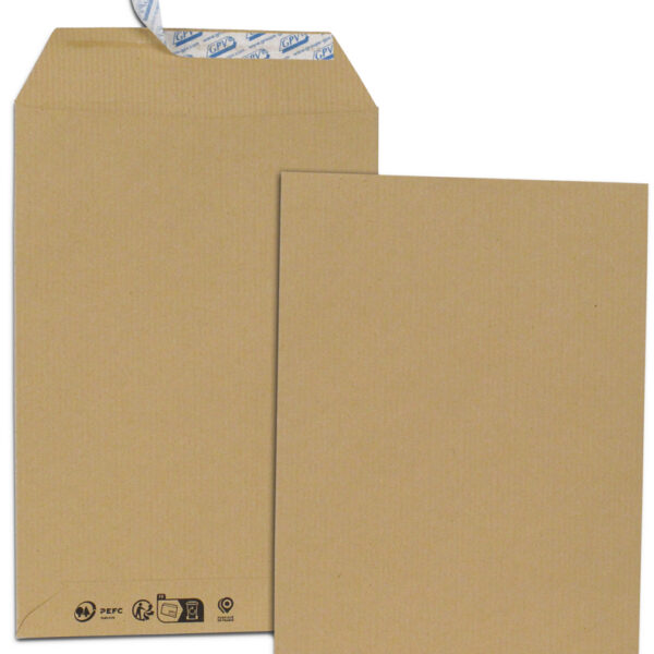 GPV akte-envelop Green ECO, C5, 16,2 x 22,9 cm, zelfklevend, bruin, zonder venster, 25 st.