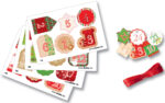 Jute kenmerkende adventskalender set, naturel