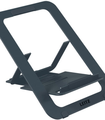 LEITZ notebook-standaard Ergo, extra plat, donkergrijs