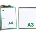 Draaitafel met staande hoekpresentatie, A5-formaat, geel