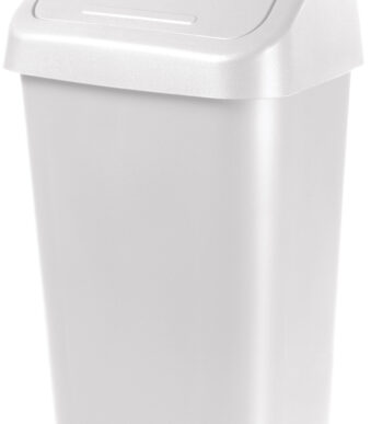 orthex swingdeksel-afvalbak, 10 liter, wit