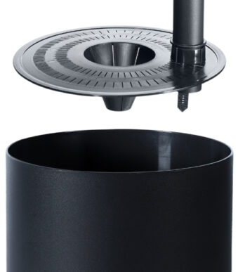 orthex bloempot PAULINA, diameter: 300 mm, zwart