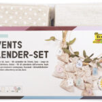 Adventskalender set basis, stofzak, 49-delig.