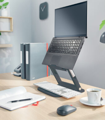 LEITZ Notebook-standaard Ergo, van kunststof, donkergrijs