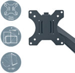 LEITZ monitorarm Ergo, armlengte: 453 mm, fluweelgrijs