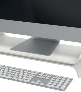 LEITZ monitorstandaard Ergo, van kunststof, lichtgrijs