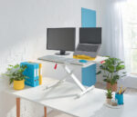 LEITZ zit-sta werkstation Ergo Cosy, uittrekbaar, lichtgrijs