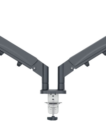 LEITZ dubbele monitorarm Ergo Dual, armlengte: 453 mm, fluweelgrijs
