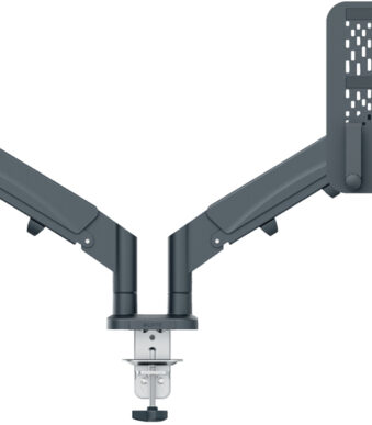 LEITZ monitorarm Ergo met notebookhouder, fluweelgrijs