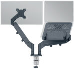 LEITZ monitorarm Ergo met notebookhouder, fluweelgrijs