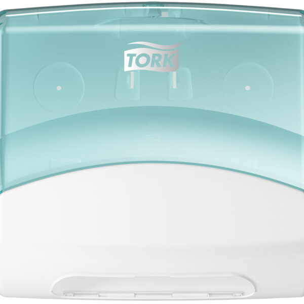 Tork dispenser voor reinigingsdoekjes, turkoois/wit