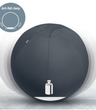 LEITZ zitbal Ergo Active, diameter: 550 mm, fluweelgrijs