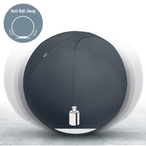 LEITZ zitbal Ergo Active, diameter: 550 mm, fluweelgrijs