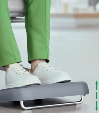 LEITZ voetensteun, in hoogte verstelbaar, donkergrijs