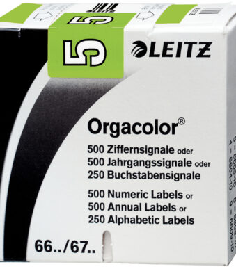LEITZ cijfersignaal Orgacolor ´5´, op rol, lichtgroen