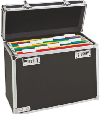 LEITZ Mobile hangmappenbox, zwart/chroom