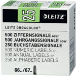 LEITZ jaaretiket Orgacolor '25', op rol, groen