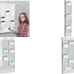 PAPERFLOW Wand-kantoorplanner 20 vakken, A5, basiselement, grijs