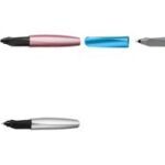 Draaibare vulpenhouder Girly Rose, roze-metallic