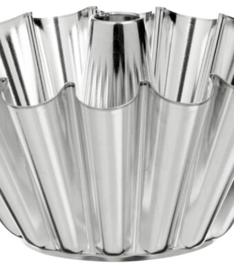 GastroMax tulband bakvorm, van blank metaal, 1,5 liter, zilver