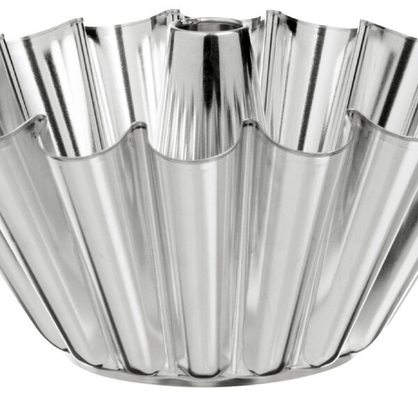 GastroMax tulband bakvorm, van blank metaal, 1,5 liter, zilver