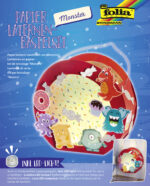 Knutselset papieren lampion 'Monsters', rood