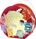 Knutselset papieren lampion 'Monsters', rood
