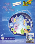Lichtgevende papieren zeedieren knutselset, blauw