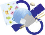 Lichtgevende papieren zeedieren knutselset, blauw
