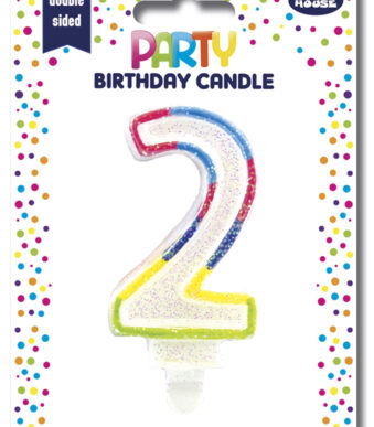 Clairefontaine Glittersparkels Verjaardagskaars Nummer 2