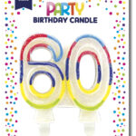 Clairefontaine glinster verjaardagskaars 60