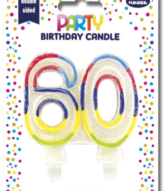 Clairefontaine glinster verjaardagskaars 60