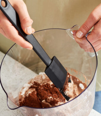 Gastro Max siliconen deegschraper, (B)55 mm, zwart