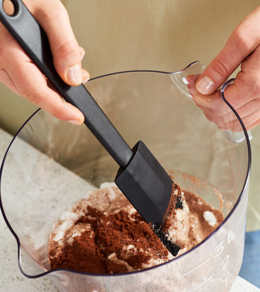 Gastro Max siliconen deegschraper, (B)55 mm, zwart