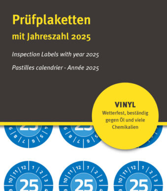 AVERY keuringsstickers, 2025, Vinyl, blauw, 20 mm
