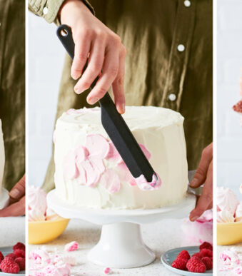 Gastro Max siliconen deegschraper, smal, (B)30 mm, zwart