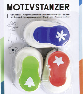 Kerststansvormen voor randen, klein, set 1