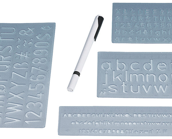 WEDO belettering sjablonen-set, letterhoogtes: 5 mm, 10 mm, 20 mm