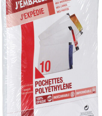 GPV akte-envelop, 31 x 41 cm, van polyethyleen, zelfklevend, wit, 10 st.