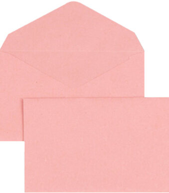 GPV envelop, 90x140 mm, rose, ongegomd, 80 g/m2, 1.000 st