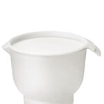 Roermengkom met deksel, 1,5 liter, wit
