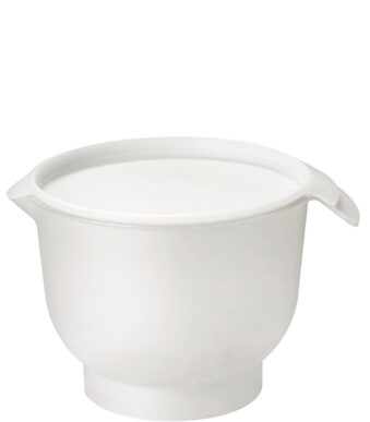 Roermengkom met deksel, 1,5 liter, wit
