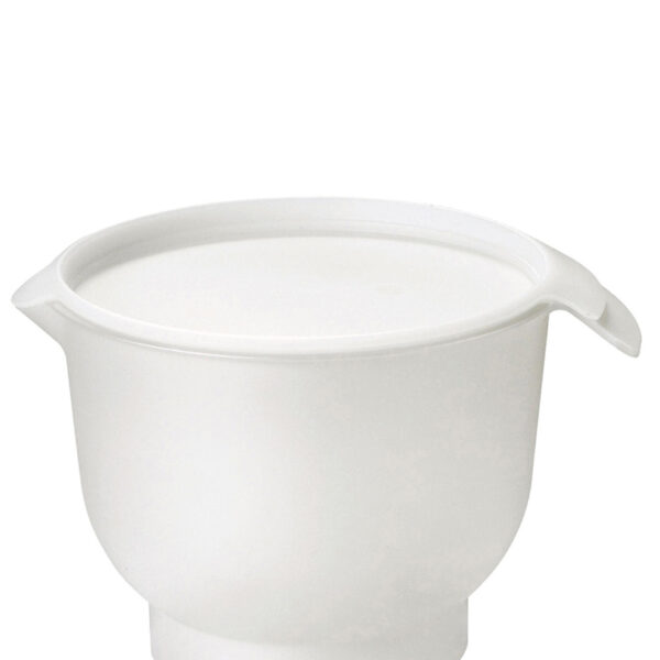 Roermengkom met deksel, 1,5 liter, wit