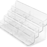 deflecto visitekaarthouder, 8 vakken, glashelder