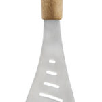 Biovriendelijke pannenkeerderspatel met gekloofd houtkleurig handvat