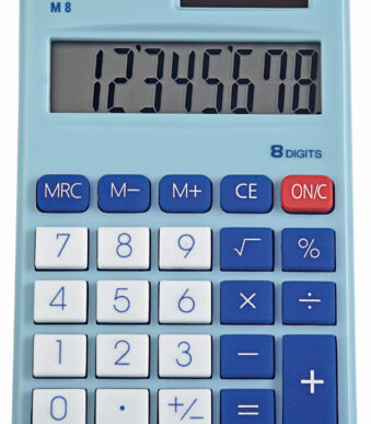 MAUL zakrekenmachine M 8, 8-cijferig, lichtblauw