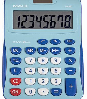 MAUL desktop rekenmachine MJ 550, 8-cijferig, lichtblauw