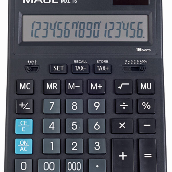 MAUL desktop rekenmachine MXL 16, 16-cijferig, zwart