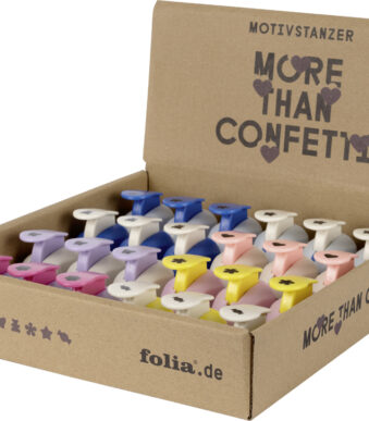 Mini-vouwpatroonstans, 24 stuks in kartonnen displaydoos.