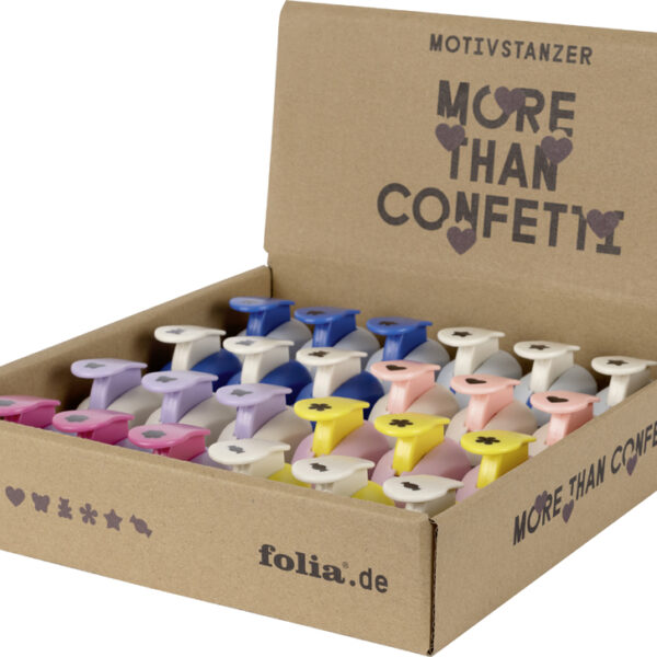 Mini-vouwpatroonstans, 24 stuks in kartonnen displaydoos.
